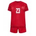 Danmark Pierre-Emile Hojbjerg #23 Hemmaställ Barn VM 2022 Korta ärmar (+ Korta byxor)